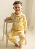 Load image into Gallery viewer, PREORDER - Easter Bunny - Boys - Lemon & Blue Peter Pan Collar - Embroidered Pyjamas