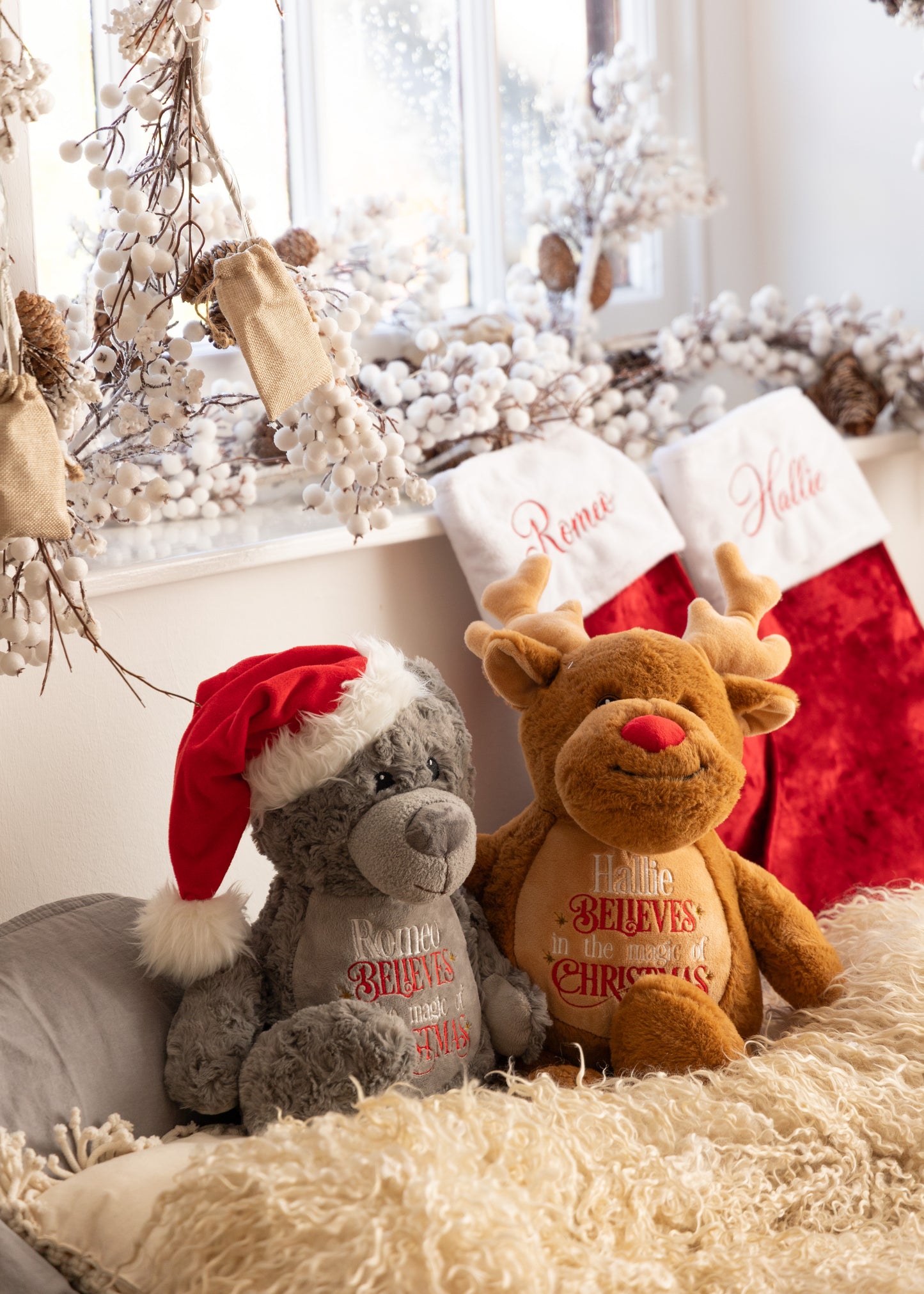Embroidered Believes in the Magic of Christmas Large Soft Toy