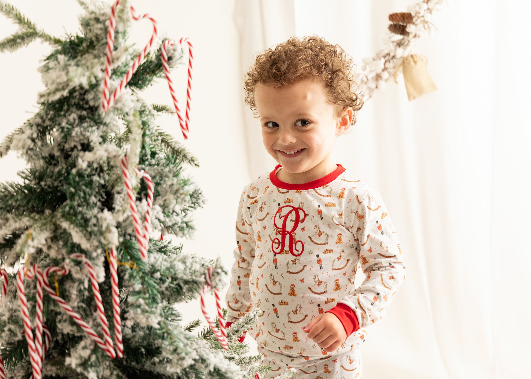 Exclusive Nut Cracker & Horse Print - Christmas Embroidered Initial Pyjamas