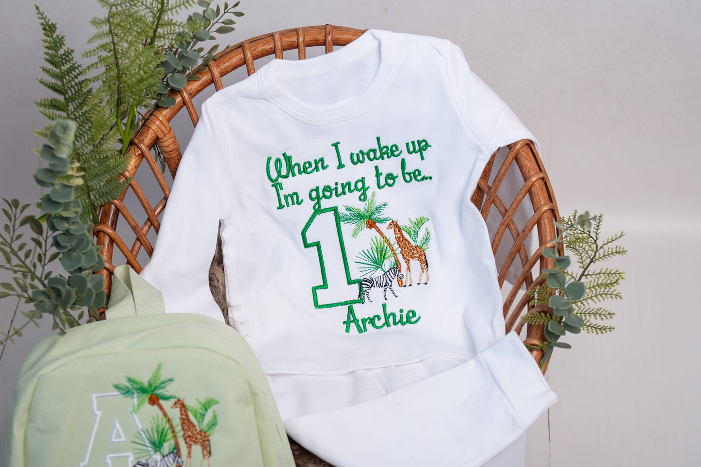 African Safari birthday - Embroidered Lounge Set