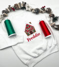 Load image into Gallery viewer, Embroidered Gingerbread House Christmas Sweatshirt / Jumper