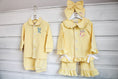 Load image into Gallery viewer, Easter Bunny Initial - Girls - Lemon Frills - Embroidered Pyjamas