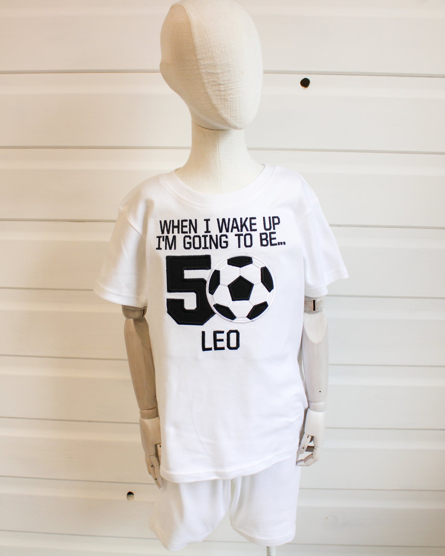 Football - Embroidered Birthday Eve Pyjama Short Set