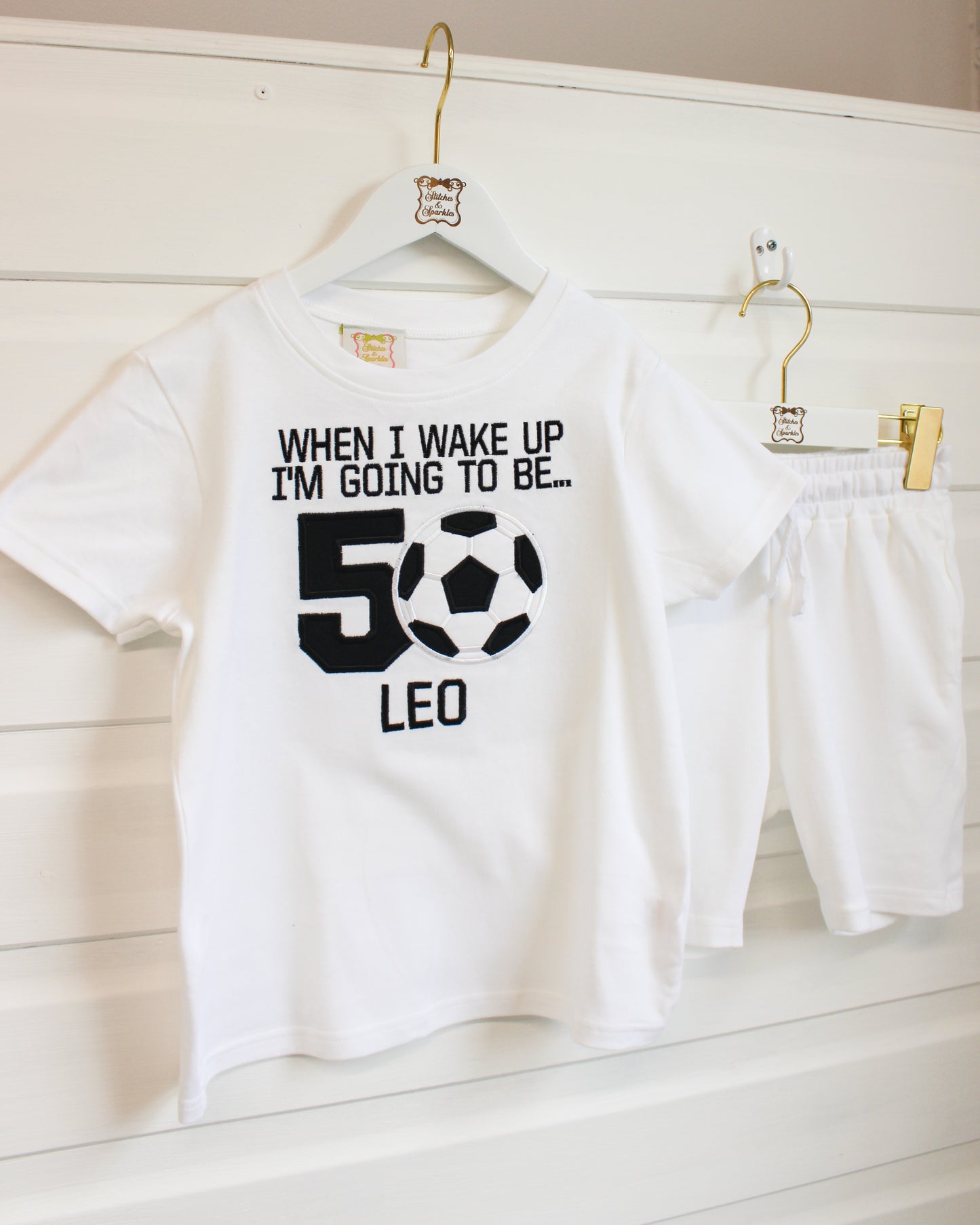 Football - Embroidered Birthday Eve Pyjama Short Set