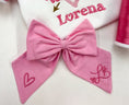 Load image into Gallery viewer, Embroidered Valentines Bow