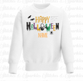 Load image into Gallery viewer, Embroidered Happy Halloween Spooky Spider Sweatshirt / Jumper