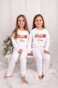 Load image into Gallery viewer, Christmas Train Embroidered Lounge Pyjama Set