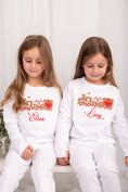 Load image into Gallery viewer, Christmas Train Embroidered Lounge Pyjama Set