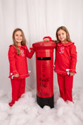 Load image into Gallery viewer, Exclusive Aliyah Frills - Peter Pan Collar Christmas Embroidered Initial Pyjamas