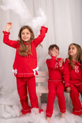 Load image into Gallery viewer, Exclusive Aliyah Frills - Peter Pan Collar Christmas Embroidered Initial Pyjamas