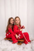 Load image into Gallery viewer, Exclusive Aliyah Frills - Peter Pan Collar Christmas Embroidered Initial Pyjamas