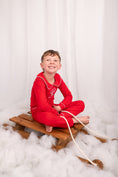 Load image into Gallery viewer, Exclusive Amari - Peter Pan Collar Christmas Embroidered Initial Pyjamas