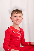 Load image into Gallery viewer, Exclusive Amari - Peter Pan Collar Christmas Embroidered Initial Pyjamas