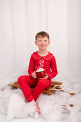Load image into Gallery viewer, Exclusive Amari - Peter Pan Collar Christmas Embroidered Initial Pyjamas