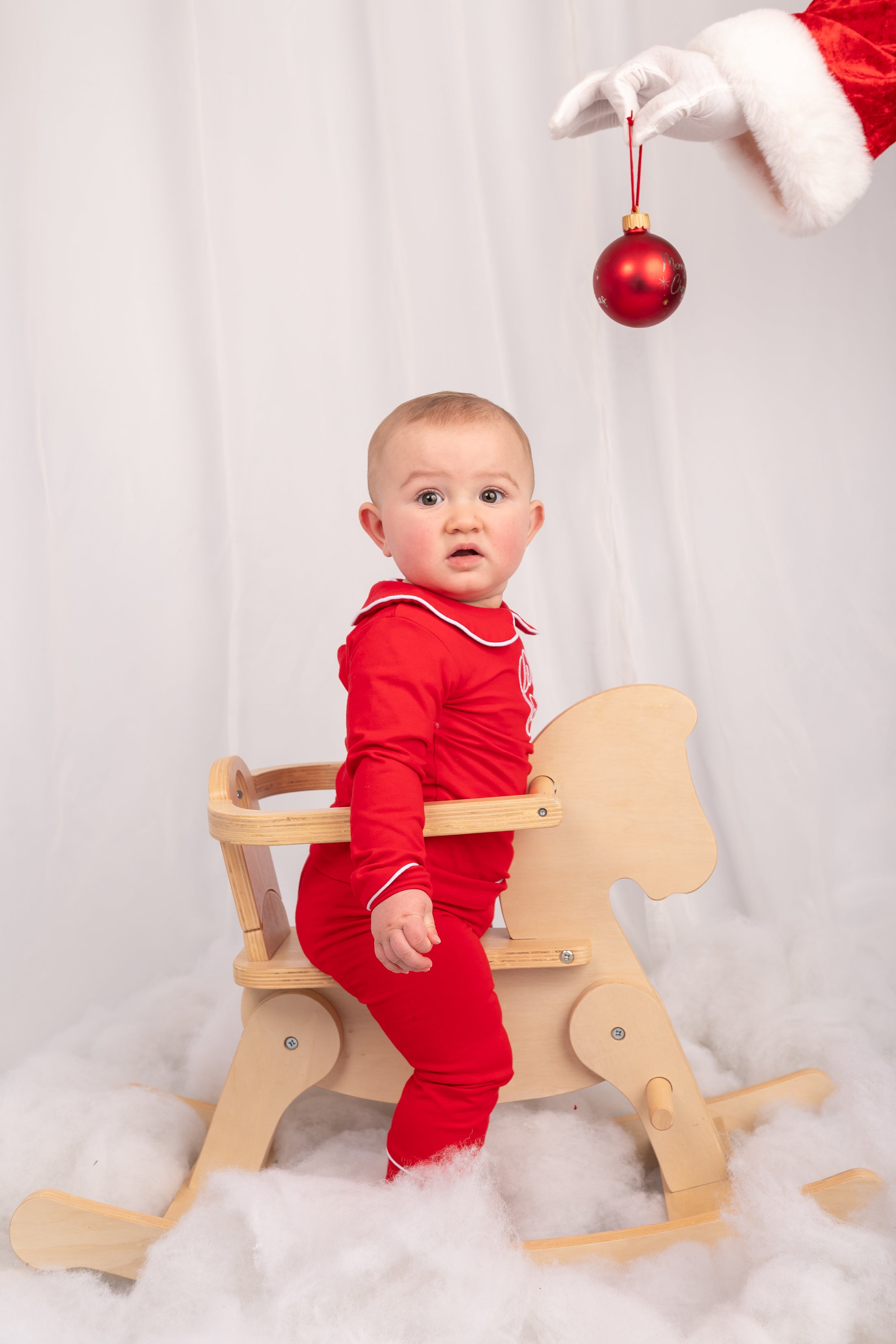 Exclusive Amari - Peter Pan Collar Christmas Embroidered Initial Pyjamas