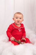 Load image into Gallery viewer, Exclusive Amari - Peter Pan Collar Christmas Embroidered Initial Pyjamas