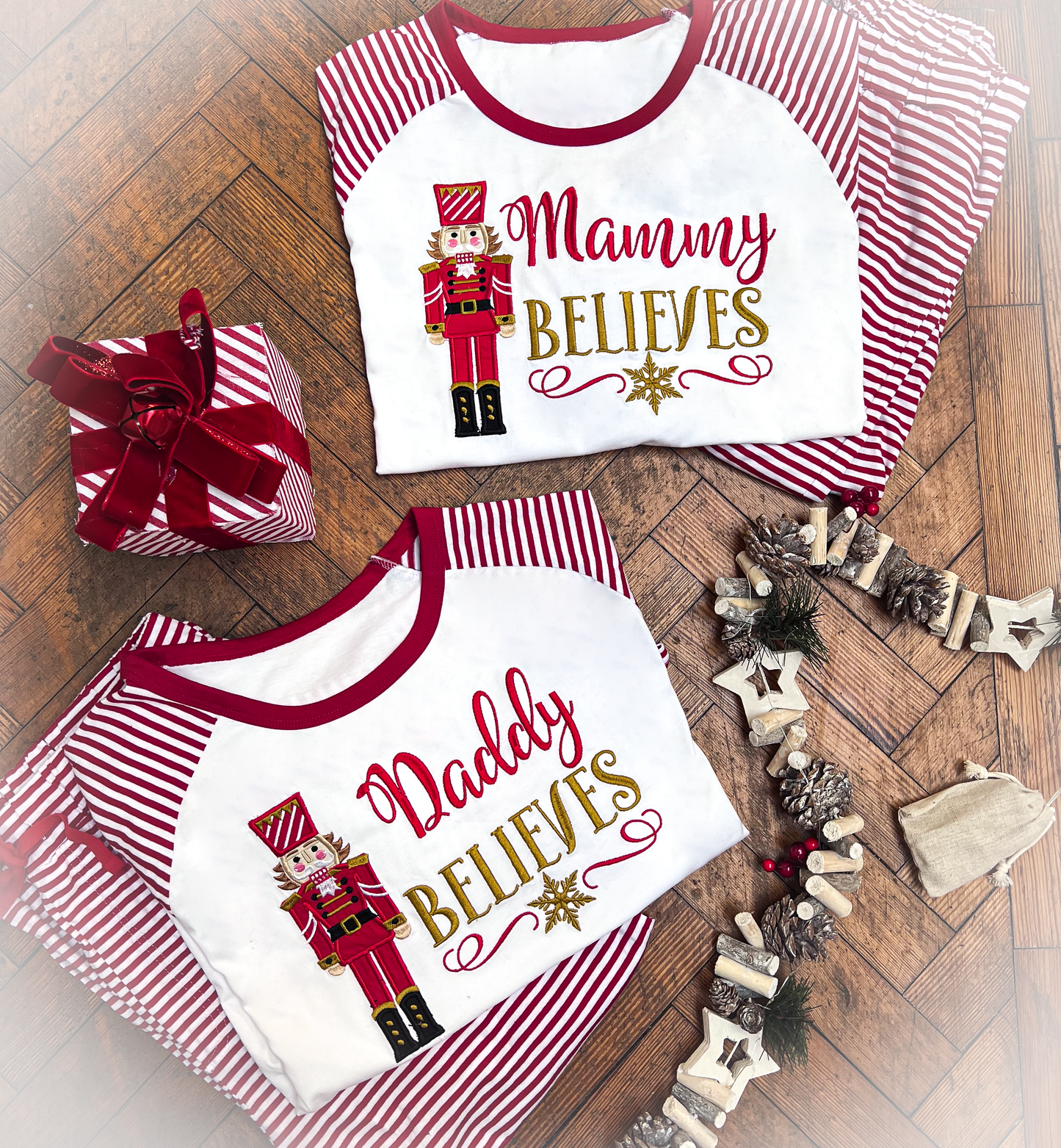 Adults Embroidered Nut Cracker Christmas Pyjamas