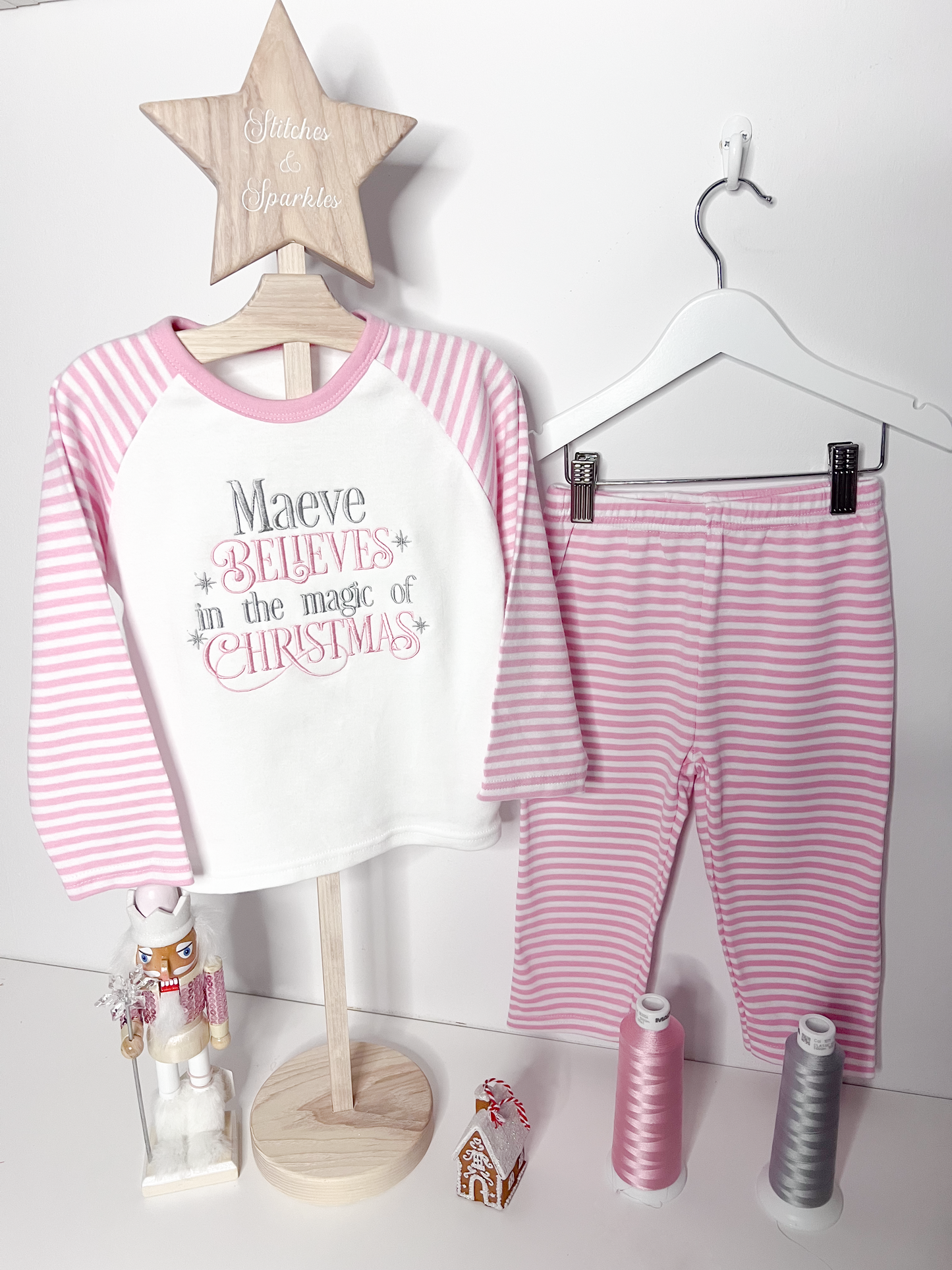 Kids Embroidered Believes in the Magic of Christmas Pyjamas