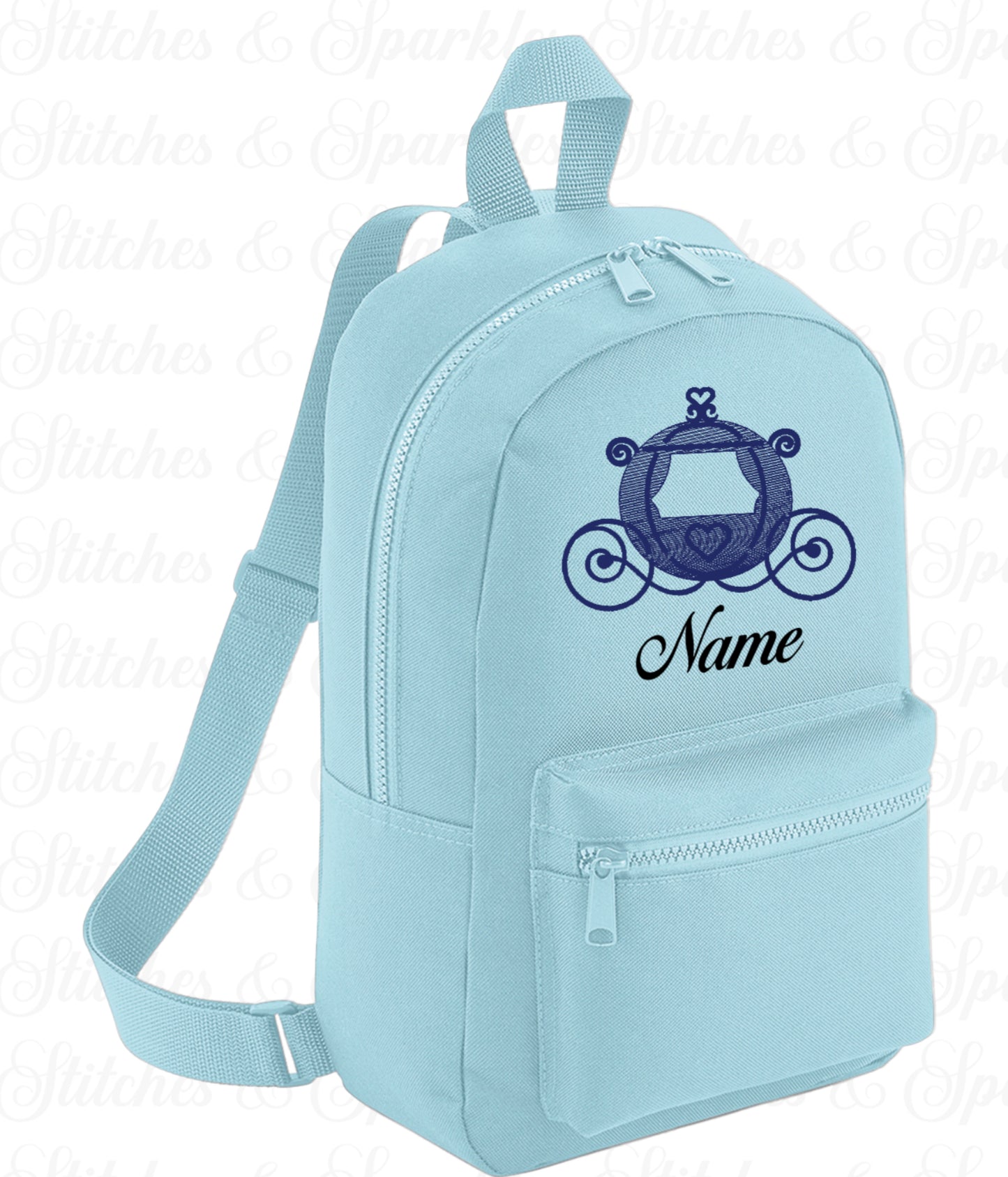 Embroidered Princess Carriage Backpack