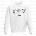 Load image into Gallery viewer, Embroidered Safari Animals Jumper Sweatshirt