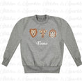 Load image into Gallery viewer, Embroidered Safari Animals Jumper Sweatshirt