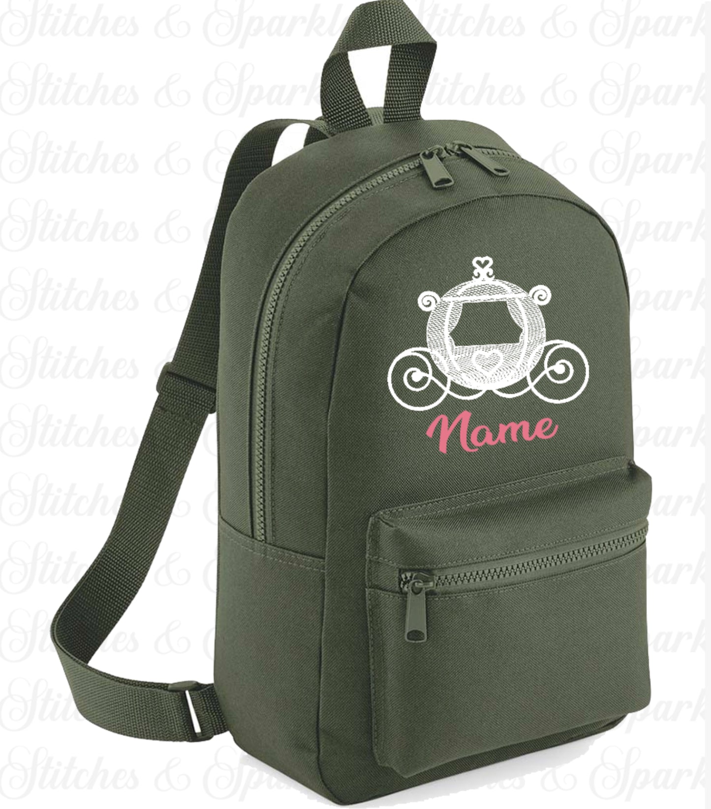Embroidered Princess Carriage Backpack