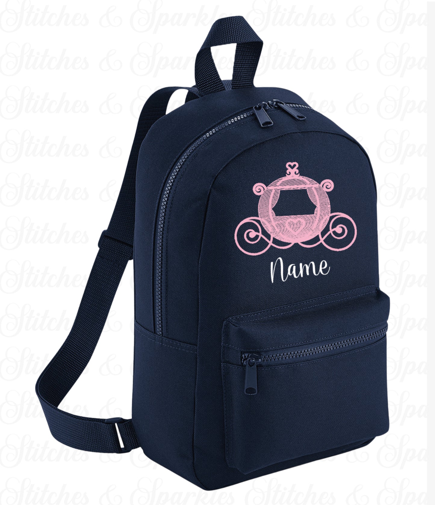 Embroidered Princess Carriage Backpack