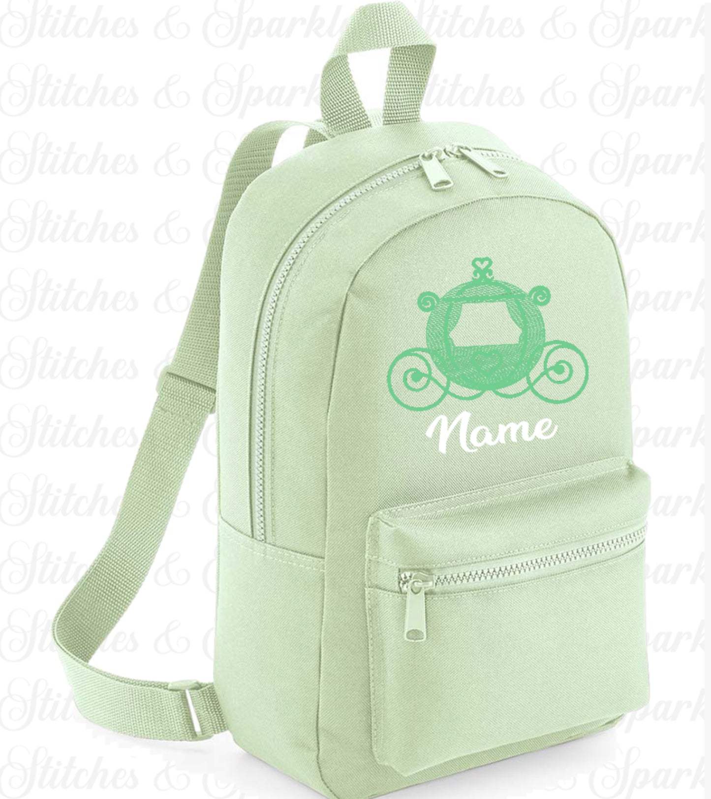 Embroidered Princess Carriage Backpack