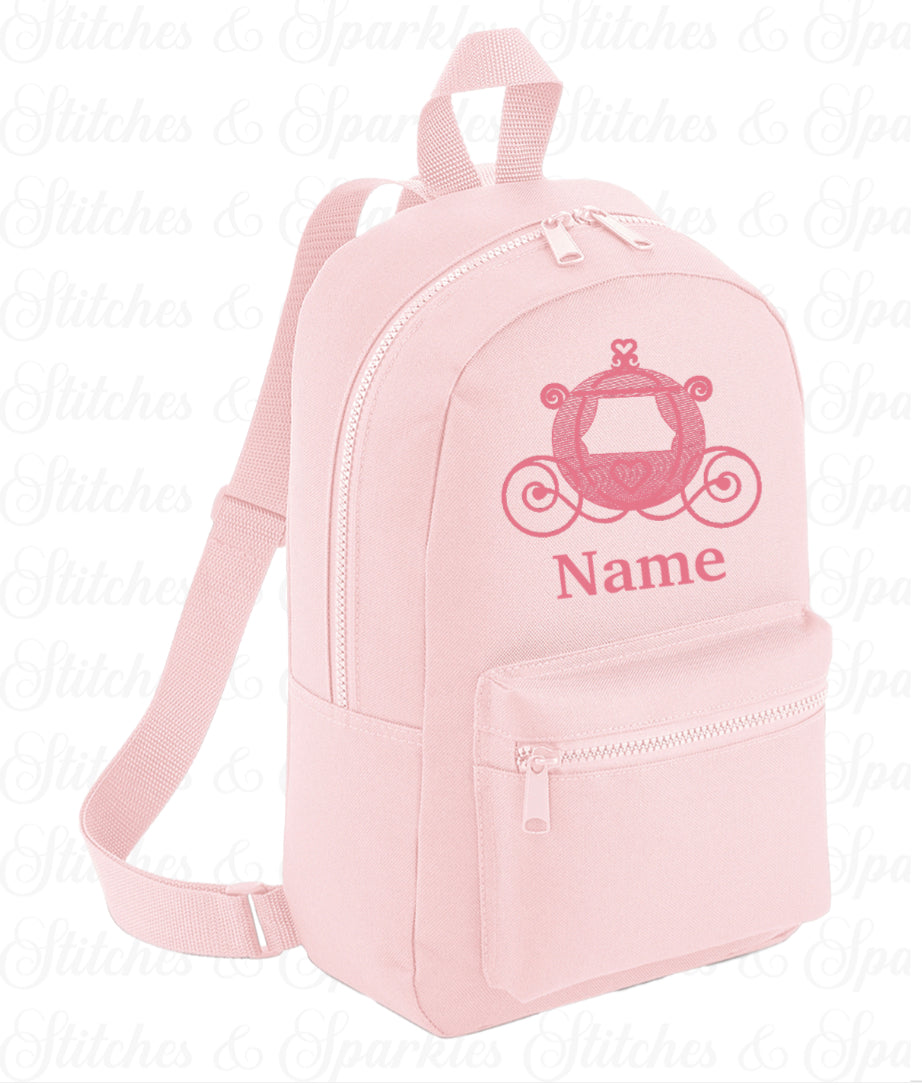 Embroidered Princess Carriage Backpack