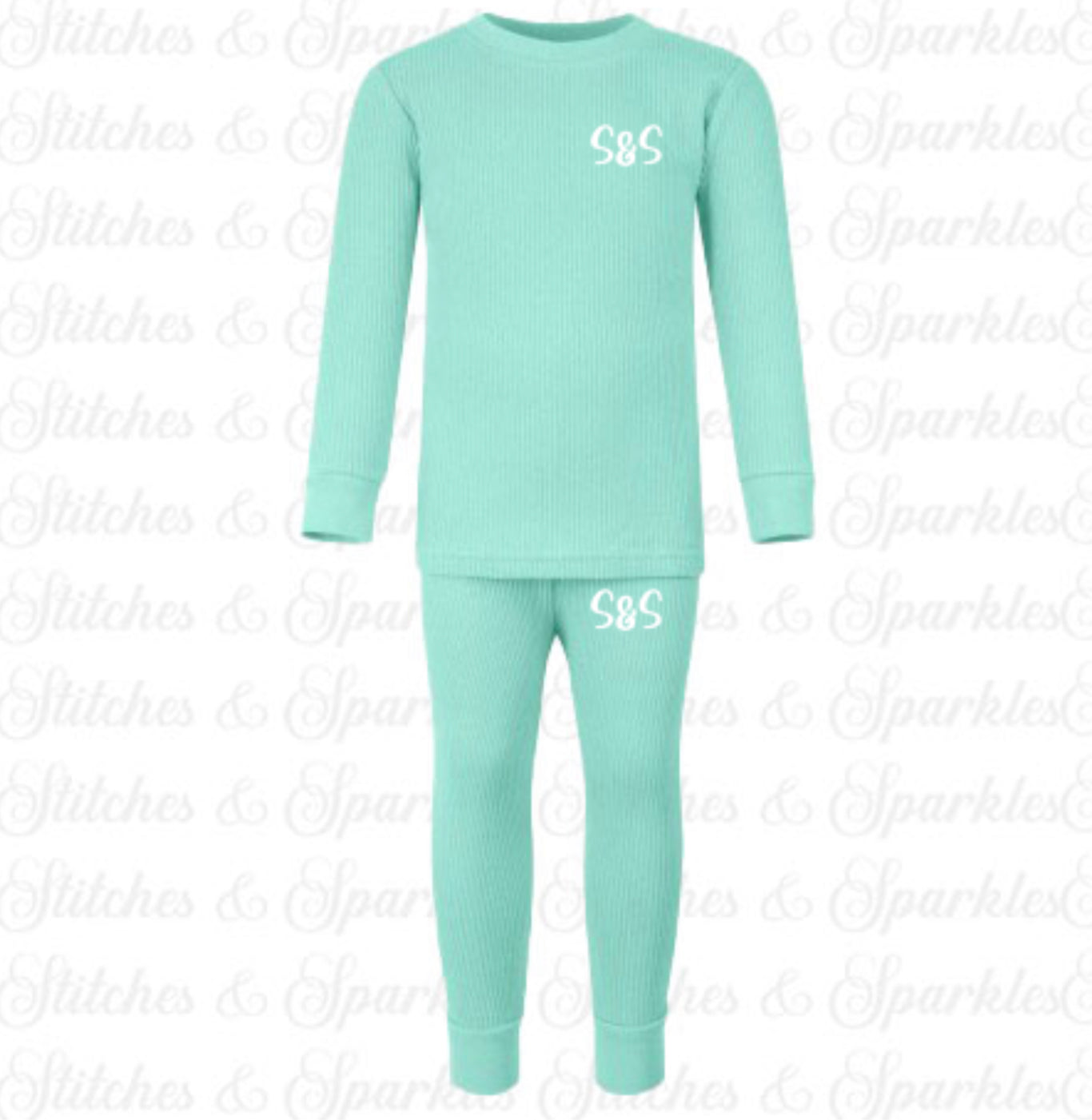 Embroidered Ribbed Loungewear - Small Left Chest Personalisation