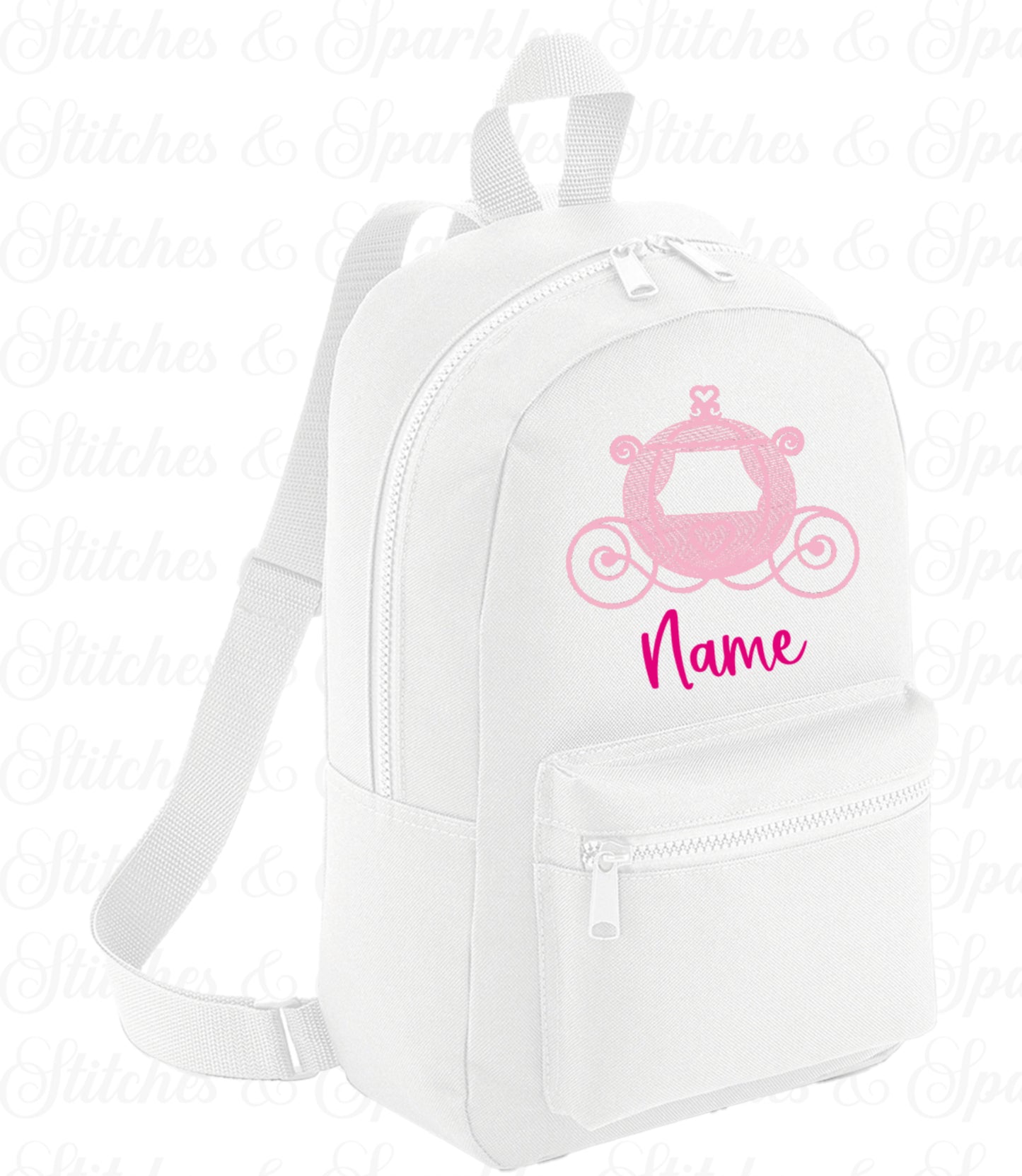 Embroidered Princess Carriage Backpack