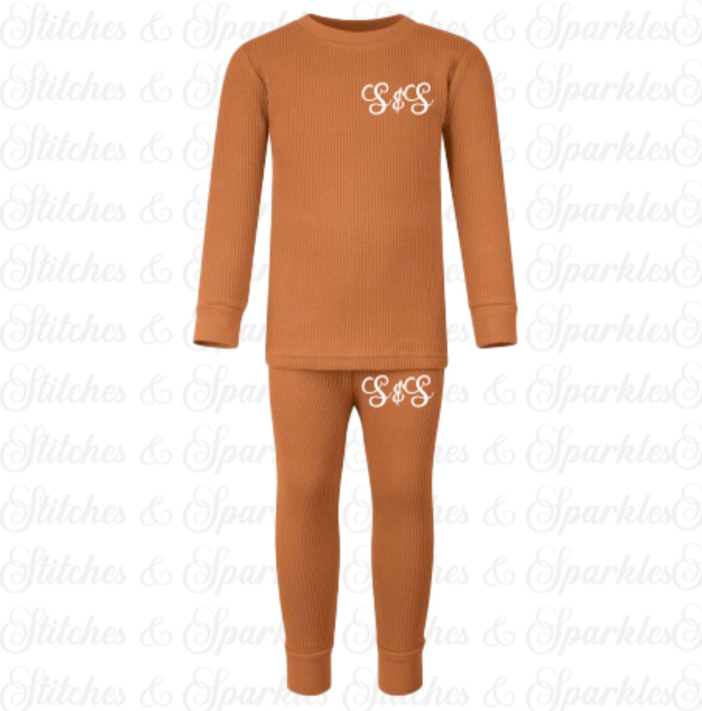 Embroidered Ribbed Loungewear - Small Left Chest Personalisation