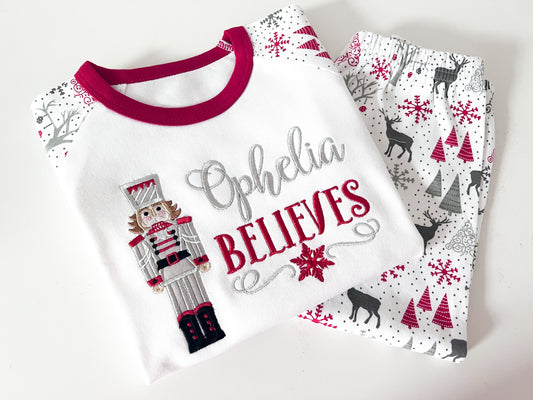 Nut cracker Believes  Christmas - Embroidered Kids & Adults Pyjamas
