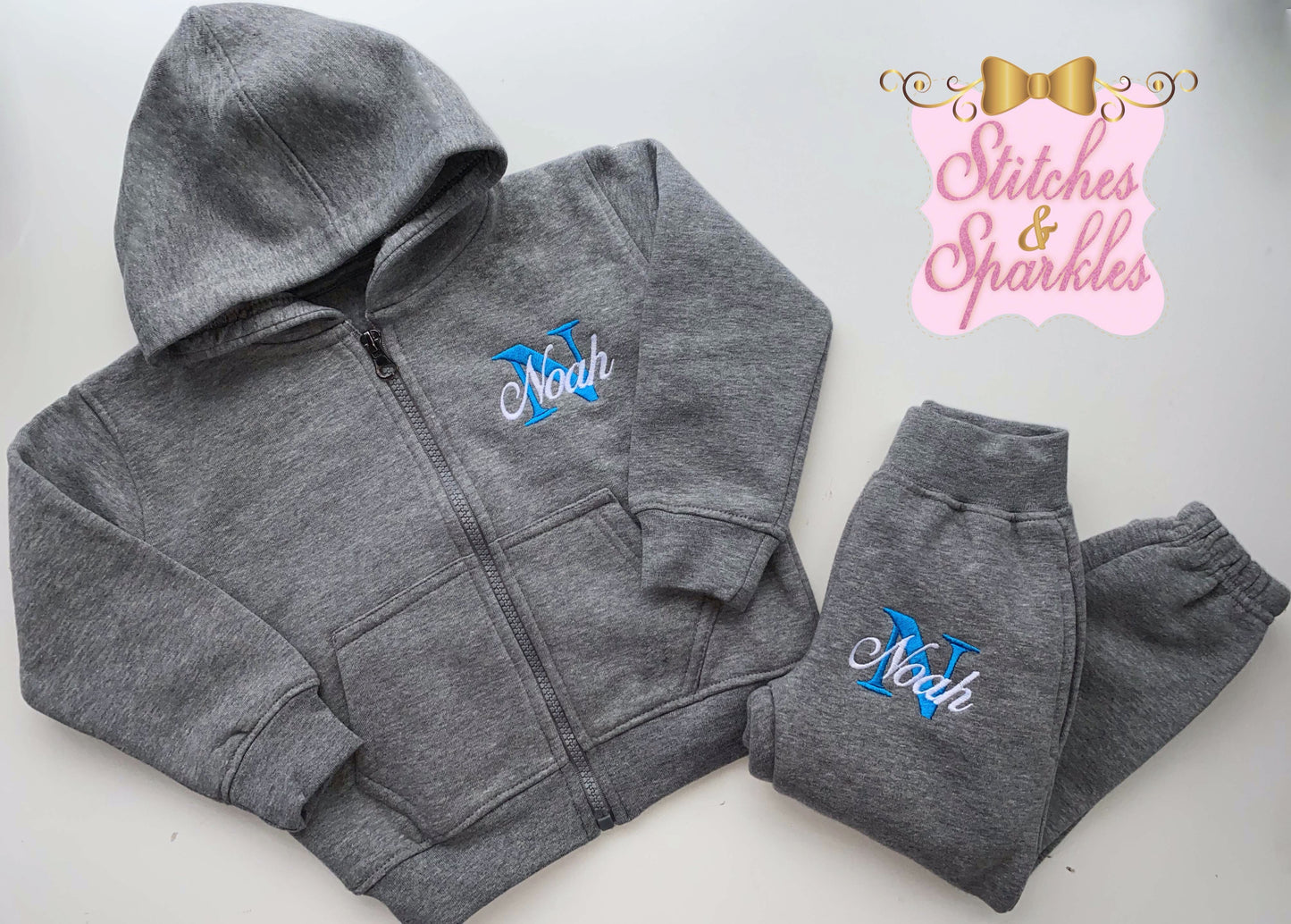 Jacket & Joggers Tracksuit - Embroidered Initial & Name
