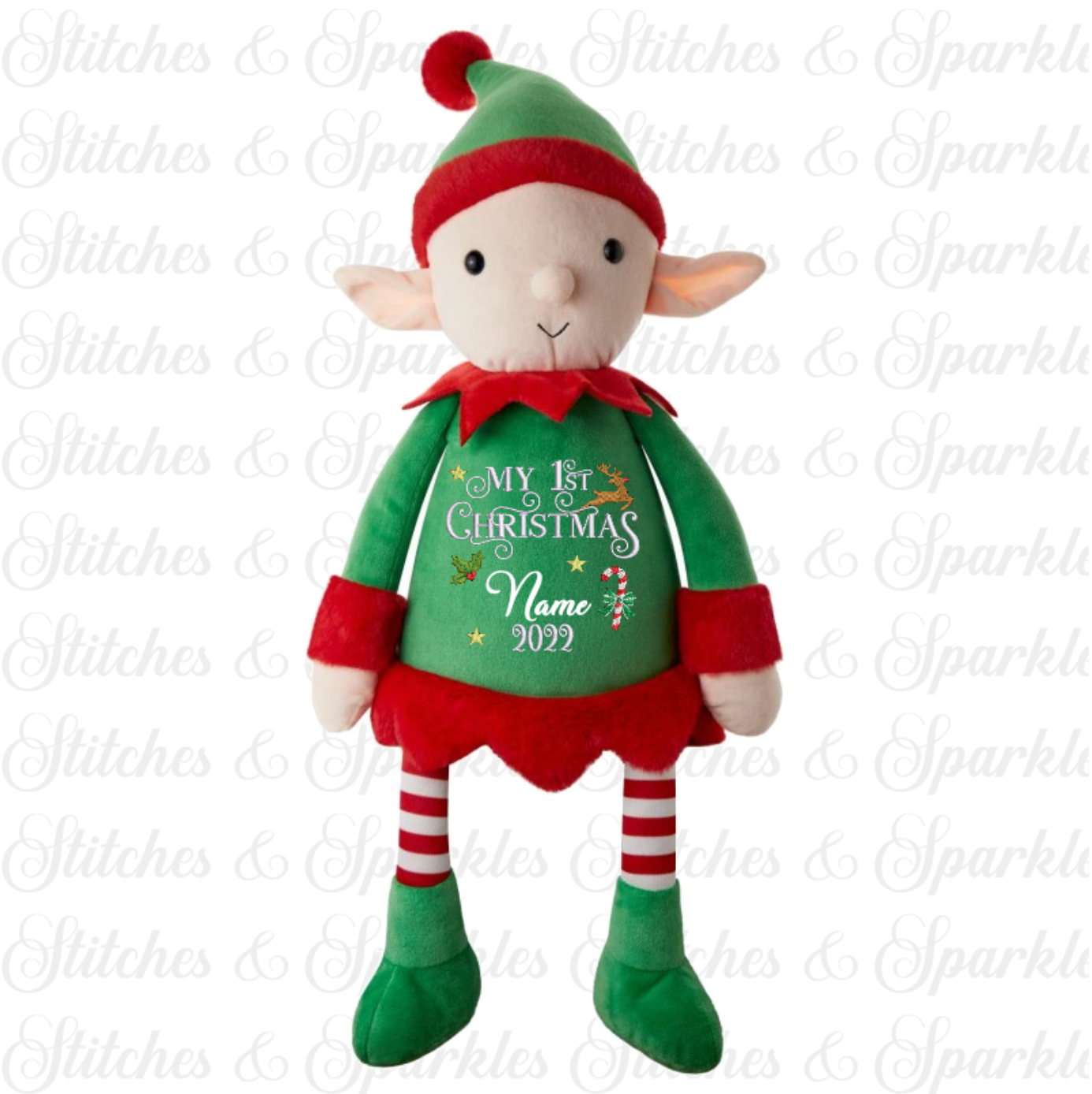 Embroidered Merry / My First Festive Christmas Large Soft Toy