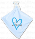 Load image into Gallery viewer, Embrodiered Baby Comforter & Rattle - Heart / Star / Initial & Name