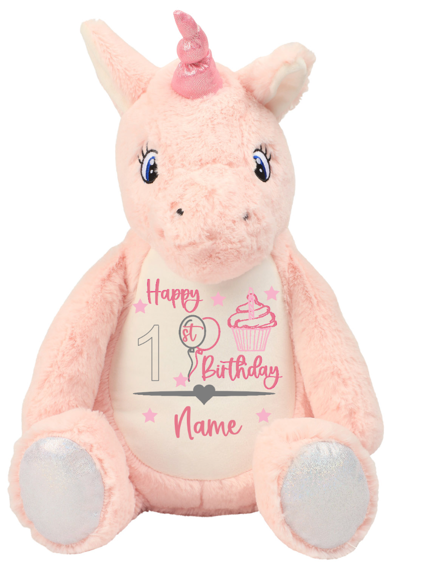 Embroidered Happy Birthday Teddy Bear