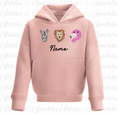 Load image into Gallery viewer, Embroidered Safari Animals - Pull on Hoodie