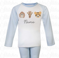 Load image into Gallery viewer, Embroidered Safari Animals Pyjamas