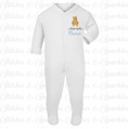 Load image into Gallery viewer, Embroidered Teddy Bear - Button Up Sleepsuit Romper