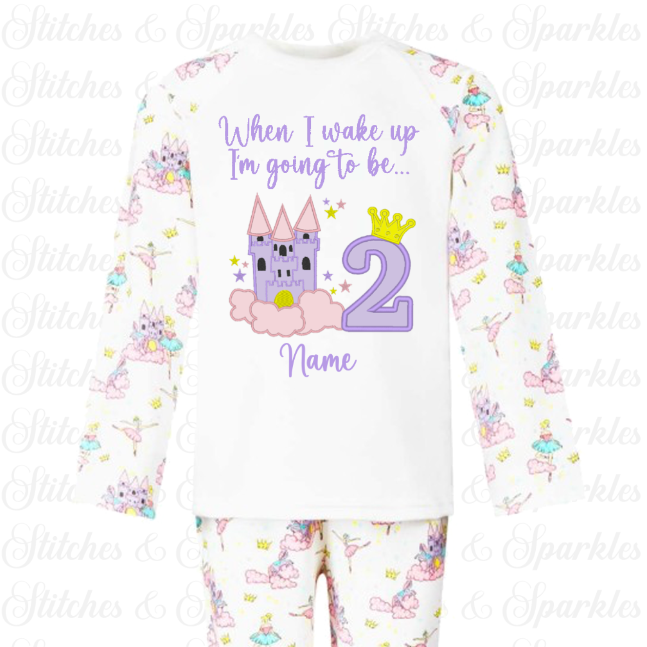 Personalised princess pyjamas hot sale