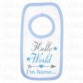 Load image into Gallery viewer, Hello World... Baby Announcement Bib