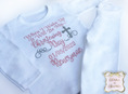 Load image into Gallery viewer, Embroidered Christening Day White Lounge Set