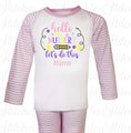 Load image into Gallery viewer, Embroidered Hello Back to School Pyjamas