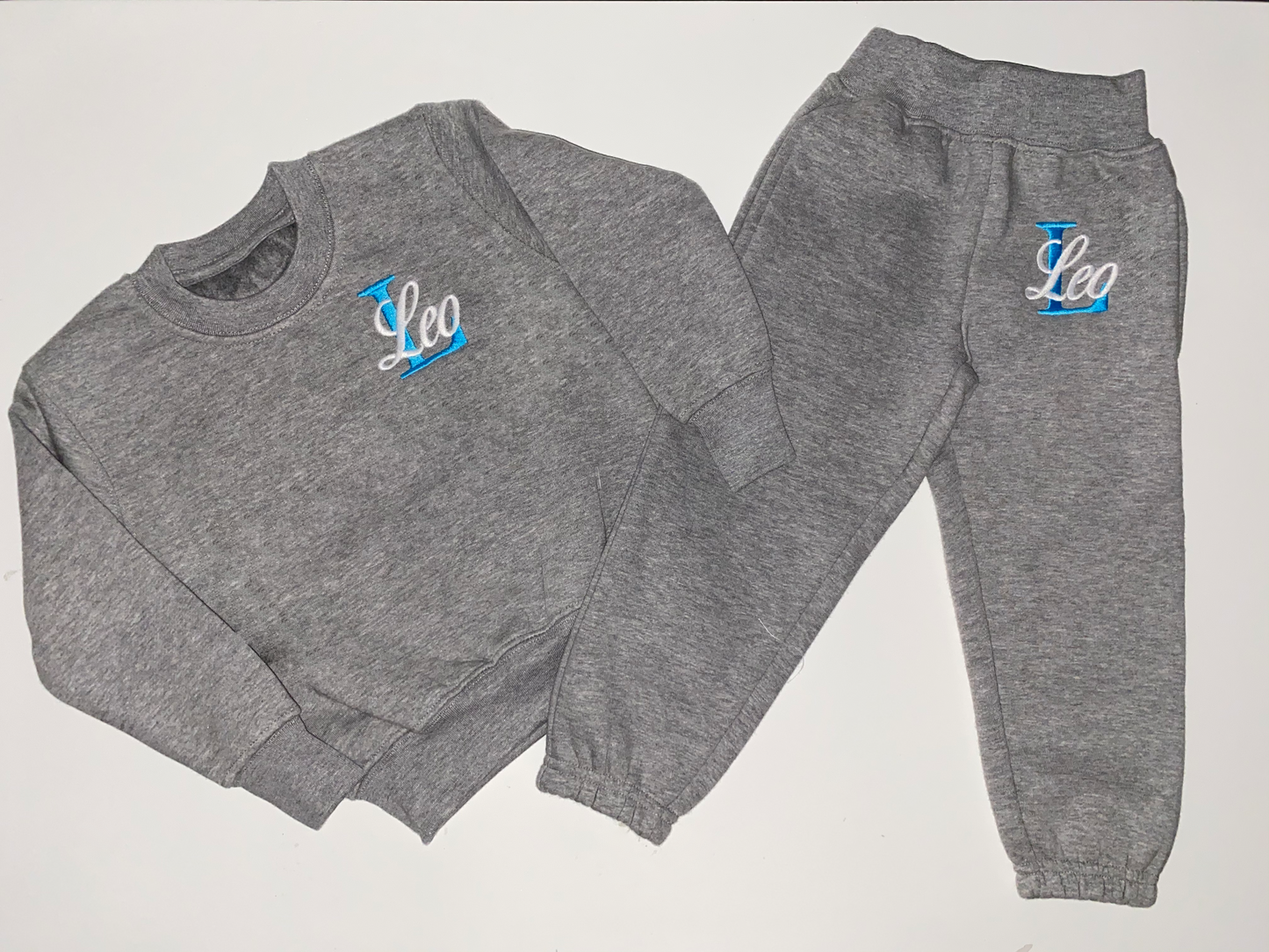 Sweatshirt & Joggers - Embroidered Initial & Name