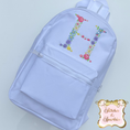Load image into Gallery viewer, Embroidered Floral Initial Backpack