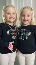 Load image into Gallery viewer, Embroidered Happy Halloween Spooky Spider Sweatshirt / Jumper
