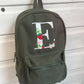 Strawberry Initial / Letter - Embroidered Backpack