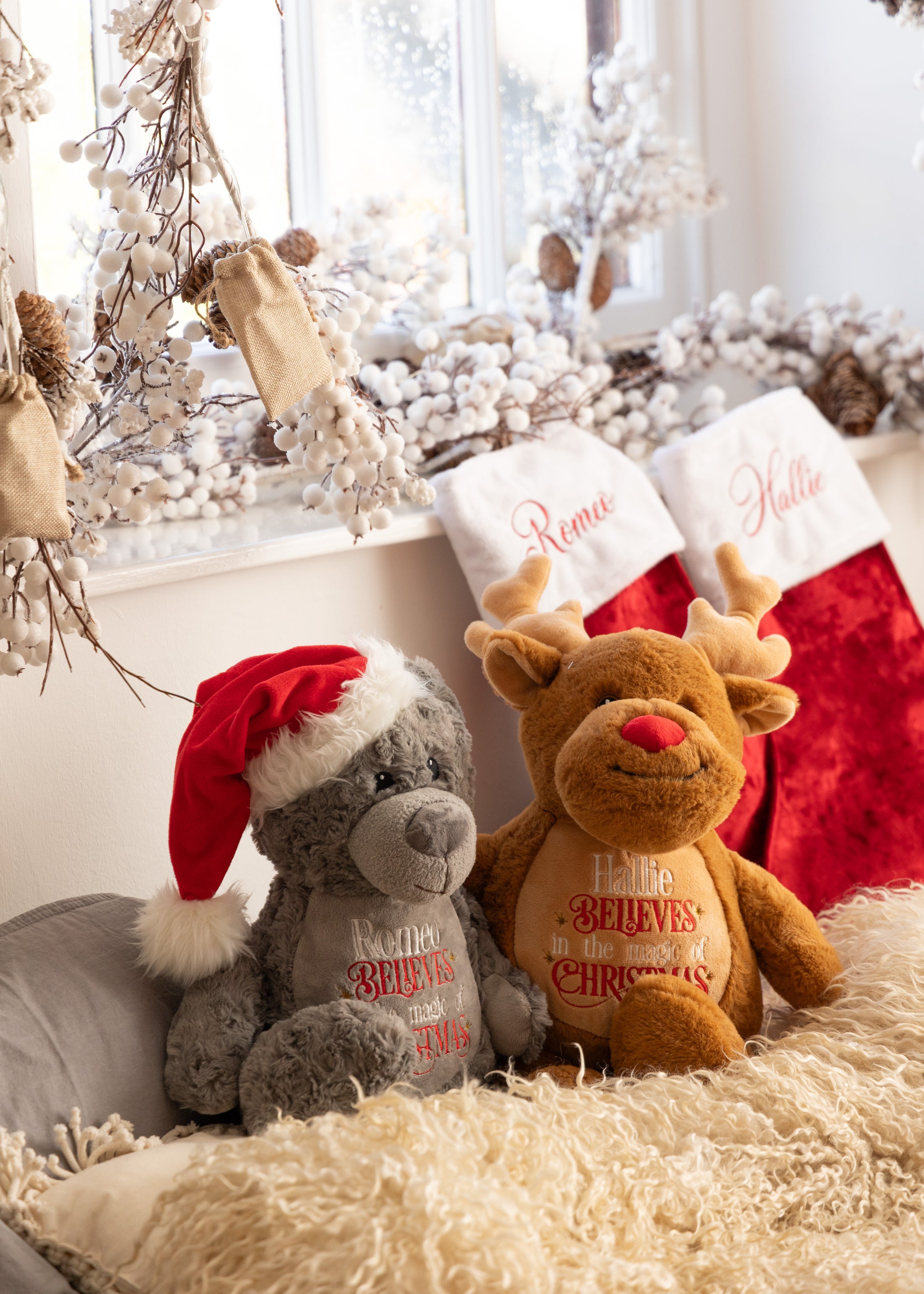Embroidered Believes in the Magic of Christmas Large Soft Toy