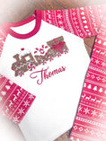 Load image into Gallery viewer, Gingerbread Train - Embroidered Christmas Pyjamas- Kids & Adults
